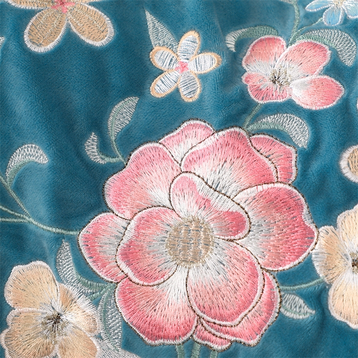 91家纺网 家纺一手货源 找家纺 优姿家纺 2024新品宝宝绒11斤夹棉床盖保暖四件套 今生有约-宝石蓝