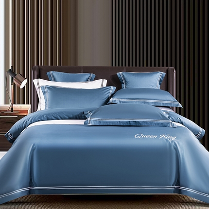 （总）蓝米卡夫 2024新款A类100支全棉刺绣艾米特系列四件套（礼盒包装）