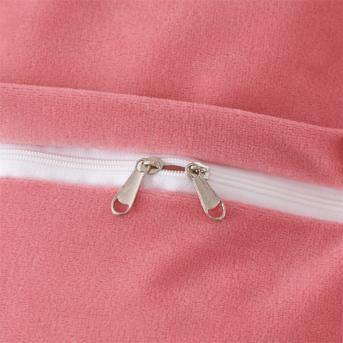 91家纺网 家纺一手货源 找家纺 优姿家纺 2024新品宝宝绒11斤夹棉床盖保暖四件套 小资生活-少女粉