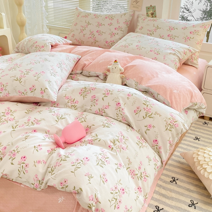 91家纺网 家纺一手货源 找家纺 黑马家居2024新款全棉印花喷气12868套件-单被套 花穗