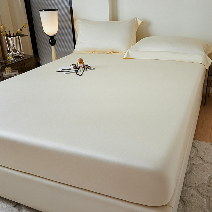 91家纺网 家纺一手货源 找家纺 瑞驰家纺 2024新款长绒棉单品床笠春华系列 贵族白