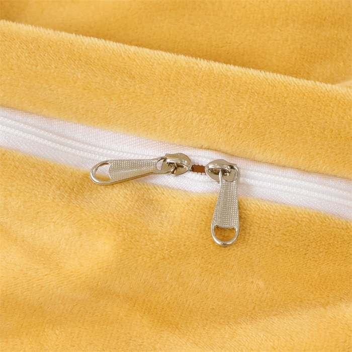 91家纺网 家纺一手货源 找家纺 优姿家纺 2024新品宝宝绒11斤夹棉床盖保暖四件套 今生有约-姜黄