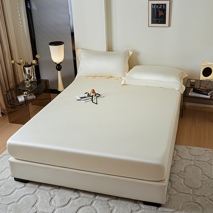 91家纺网 家纺一手货源 找家纺 瑞驰家纺 2024新款长绒棉单品床笠春华系列 贵族白