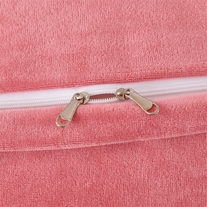 91家纺网 家纺一手货源 找家纺 优姿家纺 2024新品宝宝绒11斤夹棉床盖保暖四件套 铃兰花-少女粉