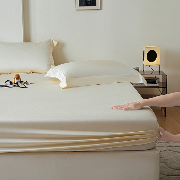 91家纺网 家纺一手货源 找家纺 瑞驰家纺 2024新款长绒棉单品床笠春华系列 贵族白