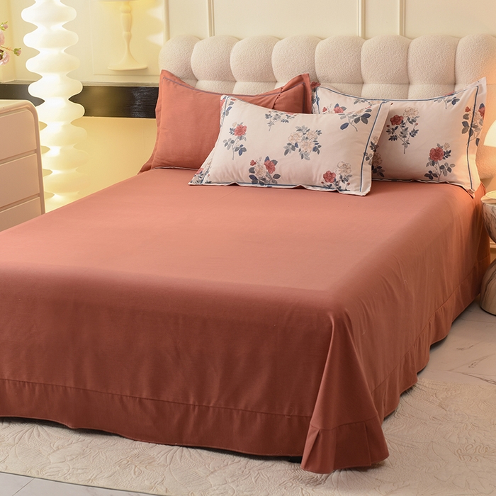 91家纺网 家纺一手货源 找家纺 帛美家纺 2024新款加厚纯棉全棉磨毛印花四件套 繁花香见