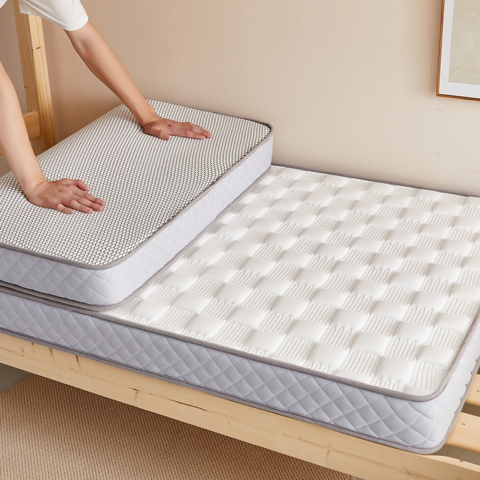 91家纺网 家纺一手货源 找家纺 卡派  2024学生宿舍单人布拉格乳胶记忆棉立体加厚床垫 白色