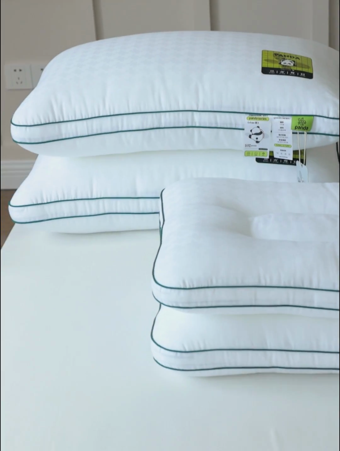 91家纺网 家纺一手货源 找家纺 （总）觉物 2024新款熊猫系列Q软枕枕头枕芯