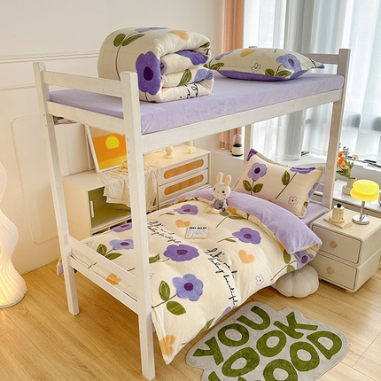 卡普二店 2024新款牛奶绒学生三件套系列 初夏花开