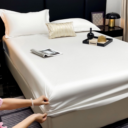 91家纺网 家纺一手货源 找家纺 （总）漫时光 2025新款60s全棉贡缎单床笠和单枕套