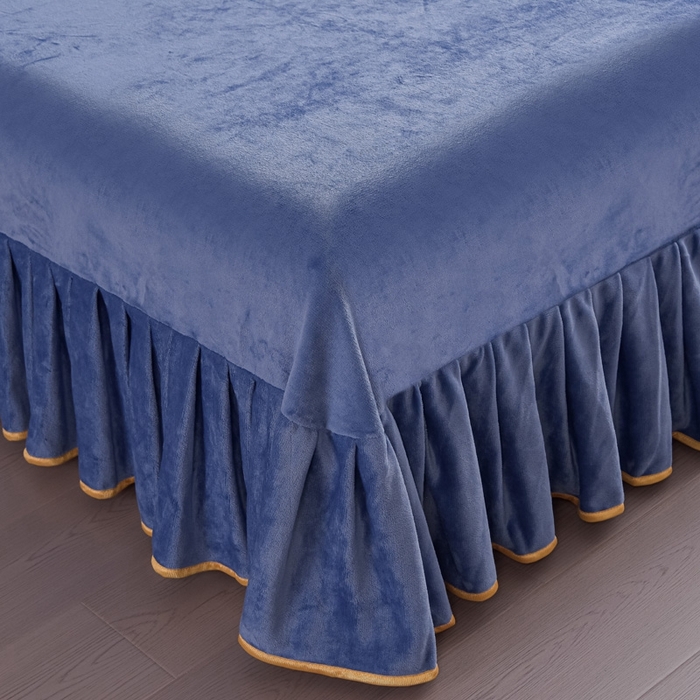 91家纺网 家纺一手货源 找家纺 锦铭源2025直播印花7斤牛奶绒金貂水晶法莱珊瑚绒四件套床裙款 时光偶遇