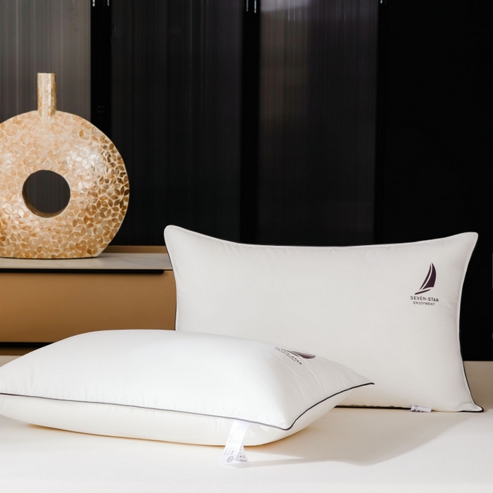 91家纺网 家纺一手货源 找家纺 唯爱品 2026新款A类100支全棉七星级酒店枕芯记忆枕源头工厂羽丝绒单边立体枕头枕芯 记忆枕源头工厂 七星级酒店单枕 48*74cm一对