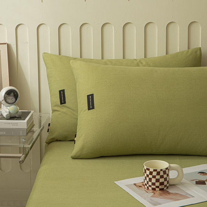 91家纺网 家纺一手货源 找家纺 （总）涵宸家纺 2024新款原棉纯色织标磨毛单品及套件--床笠