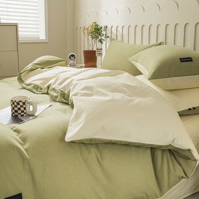 91家纺网 家纺一手货源 找家纺 （总）涵宸家纺 2024新款原棉纯色织标磨毛单品及套件--四件套