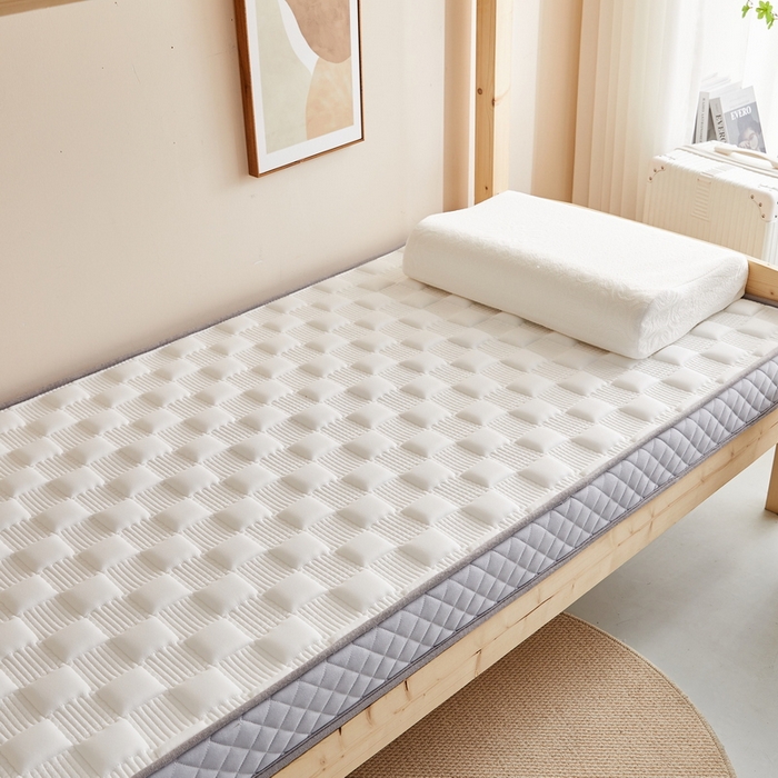 91家纺网 家纺一手货源 找家纺 卡派  2024学生宿舍单人布拉格乳胶记忆棉立体加厚床垫 白色