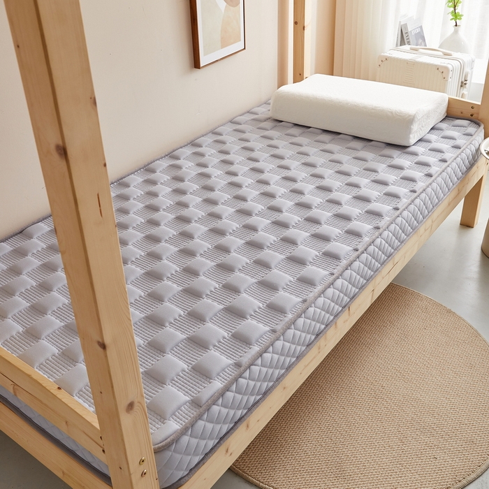 91家纺网 家纺一手货源 找家纺 卡派  2024学生宿舍单人布拉格乳胶记忆棉立体加厚床垫 灰色