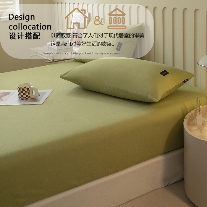 91家纺网 家纺一手货源 找家纺 （总）涵宸家纺 2024新款原棉纯色织标磨毛单品及套件--床笠