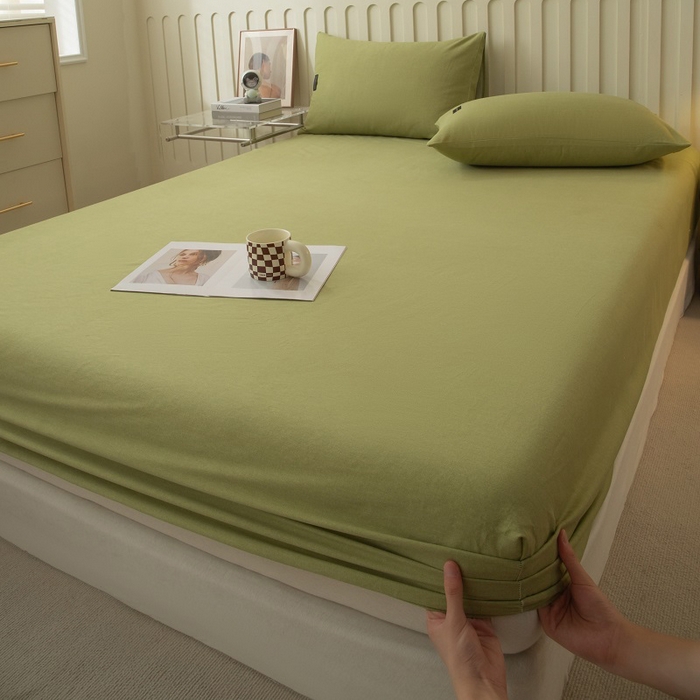 91家纺网 家纺一手货源 找家纺 （总）涵宸家纺 2024新款原棉纯色织标磨毛单品及套件--床笠