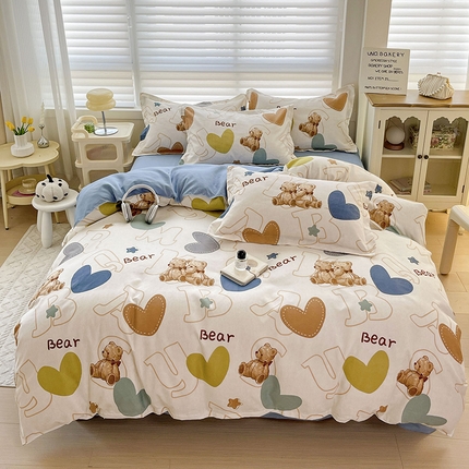 91家纺网 家纺一手货源 找家纺 （总）好亿来 2025新款植物羊绒加厚斜纹磨毛四件套