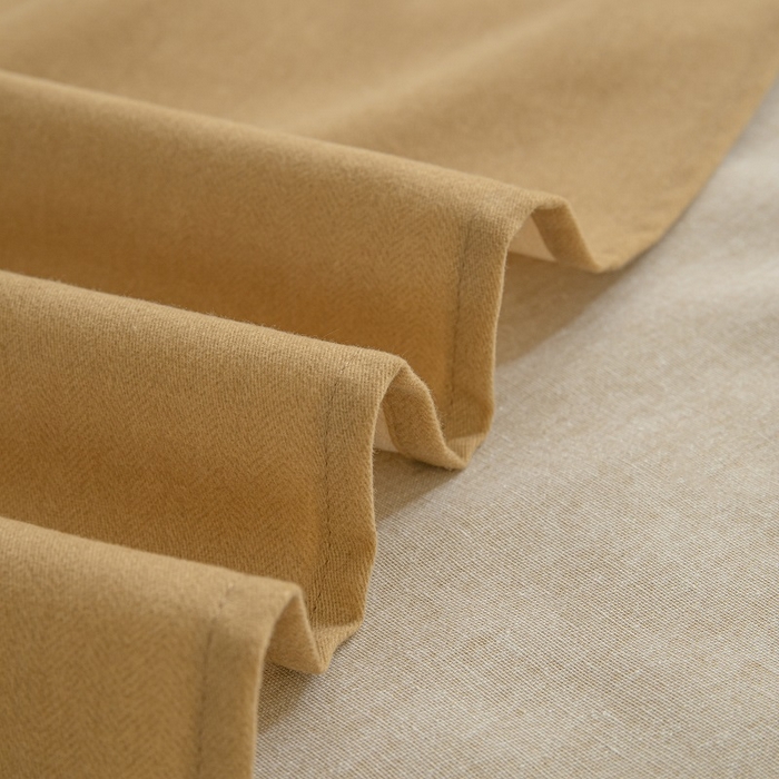 91家纺网 家纺一手货源 找家纺 涵宸家纺 2024新款原棉纯色织标磨毛单品及套件--床单 单床单-咖