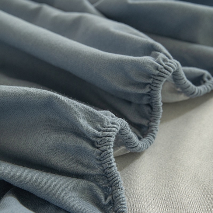 91家纺网 家纺一手货源 找家纺 涵宸家纺 2024新款原棉纯色织标磨毛单品及套件--床笠 单床笠-丈兰