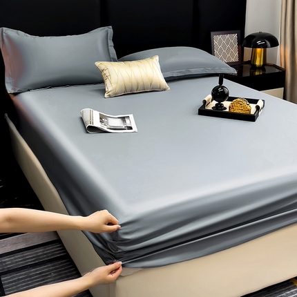 91家纺网 家纺一手货源 找家纺 （总）漫时光 2025新款60s全棉贡缎单床笠和单枕套