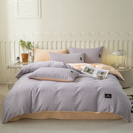 91家纺网 家纺一手货源 找家纺 （总）涵宸家纺 2024新款原棉纯色织标磨毛单品及套件--四件套