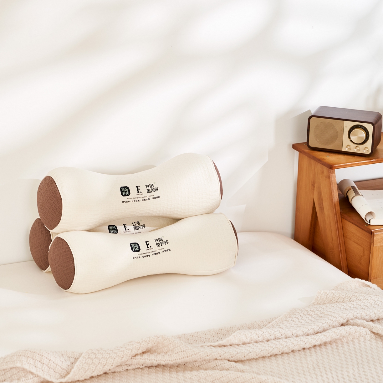 91家纺网 家纺一手货源 找家纺 （总）境月枕芯坊 2024新款黑苦荞颈椎养护枕