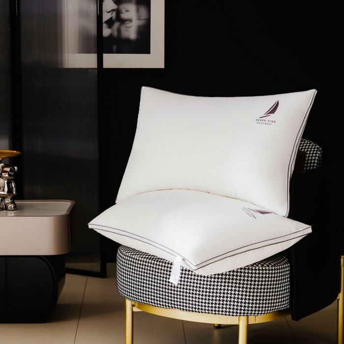 91家纺网 家纺一手货源 找家纺 唯爱品 2026新款A类100支全棉七星级酒店枕芯记忆枕源头工厂羽丝绒单边立体枕头枕芯 记忆枕源头工厂 七星级酒店立体枕 48*74cm一对