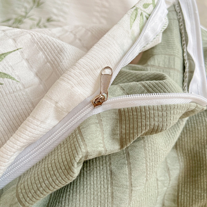 91家纺网 家纺一手货源 找家纺 安哆啦家纺 2024新款A类有氧泡泡纱云纱棉学生季宿舍床三四件套 有竹