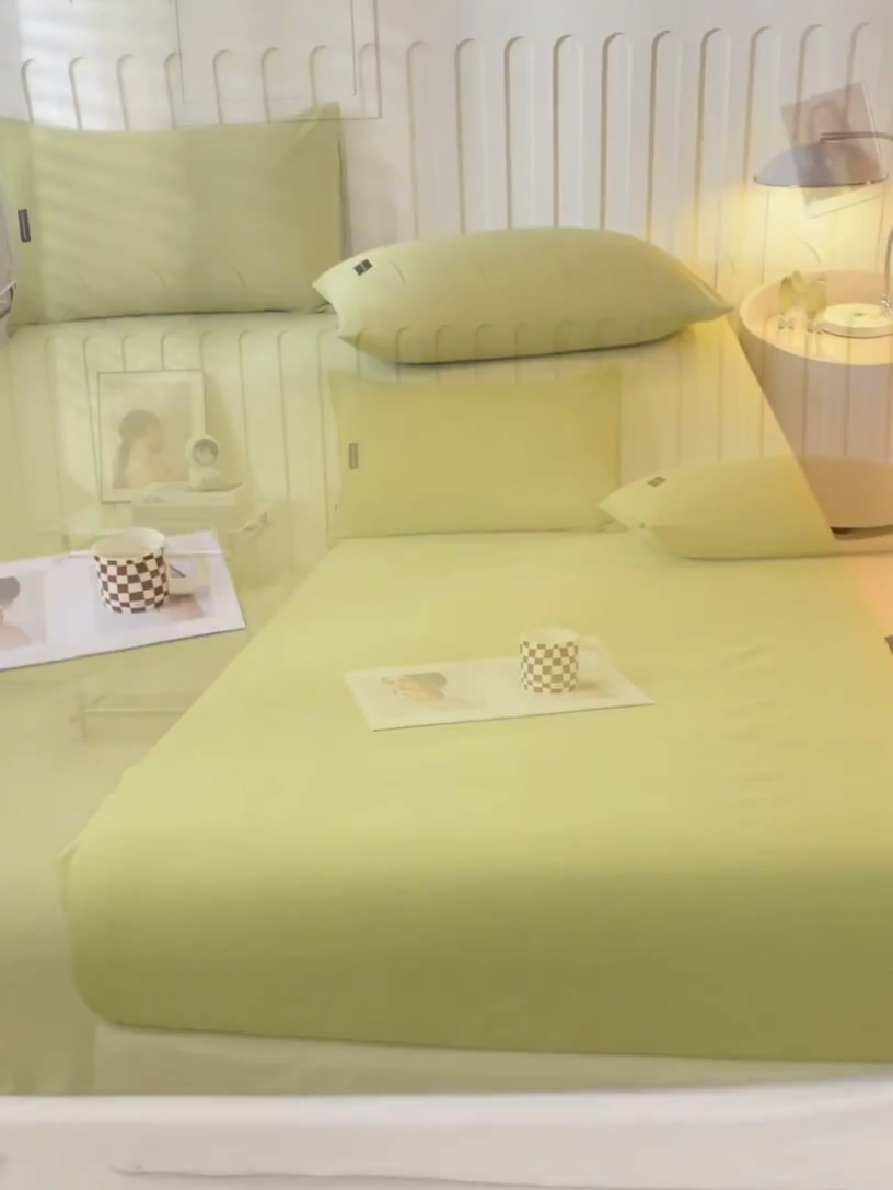 91家纺网 家纺一手货源 找家纺 （总）涵宸家纺 2024新款原棉纯色织标磨毛单品及套件--床笠