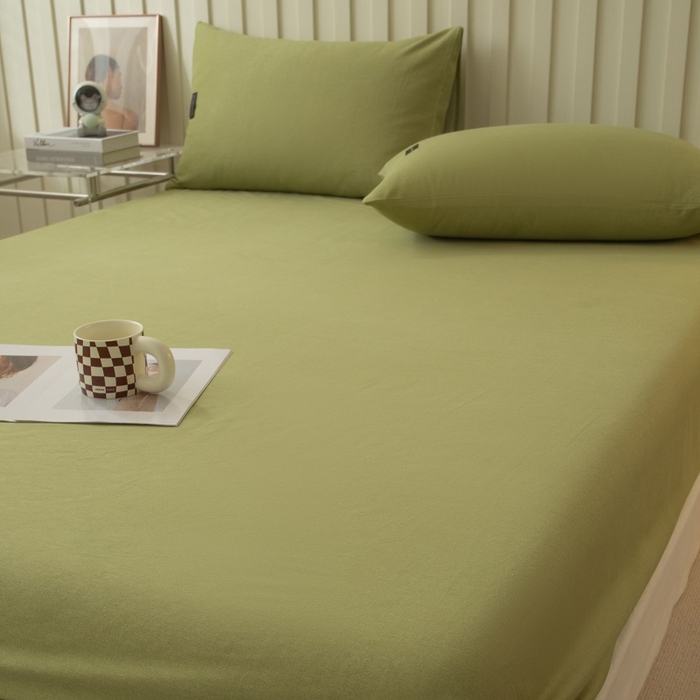 91家纺网 家纺一手货源 找家纺 （总）涵宸家纺 2024新款原棉纯色织标磨毛单品及套件--床笠