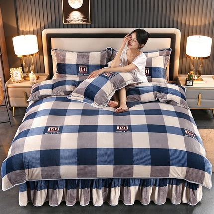 91家纺网 家纺一手货源 找家纺 莱凯家纺 2025新款牛奶绒单被套 格调