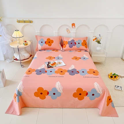 91家纺网 家纺一手货源 找家纺 （总）卡普二店 2024新款全棉磨毛加厚四件套系列-单床单