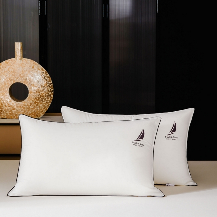 91家纺网 家纺一手货源 找家纺 唯爱品 2026新款A类100支全棉七星级酒店枕芯记忆枕源头工厂羽丝绒单边立体枕头枕芯 记忆枕源头工厂 七星级酒店单枕 48*74cm一只
