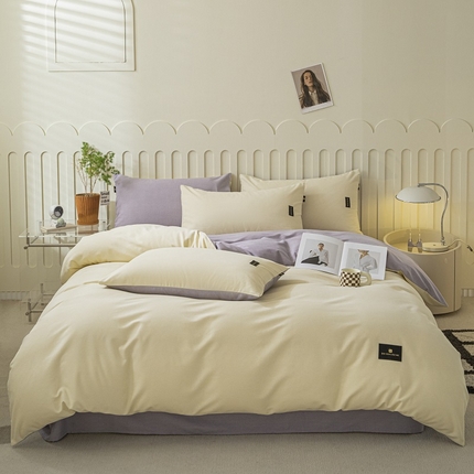 91家纺网 家纺一手货源 找家纺 （总）涵宸家纺 2024新款原棉纯色织标磨毛单品及套件--四件套