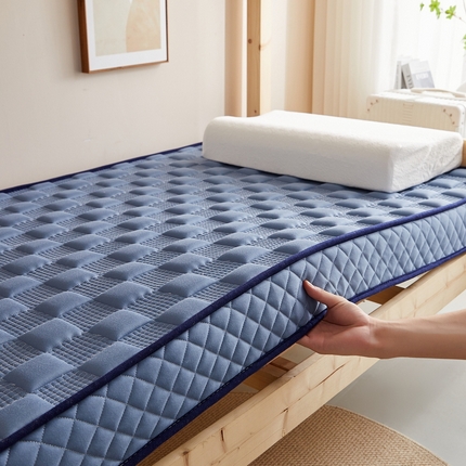 卡派 2024学生宿舍单人布拉格乳胶记忆棉立体加厚床垫 蓝灰