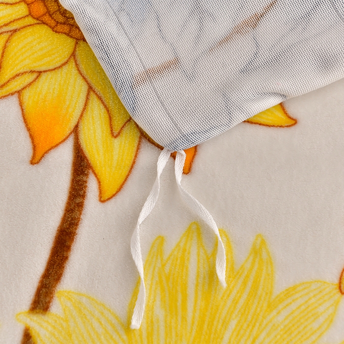 91家纺网 家纺一手货源 找家纺 馨梦缘 2025新款小包边款牛奶绒8.5斤高克重牛奶绒金雕绒床裙款四件套 向阳花开