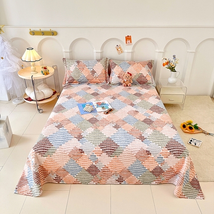 91家纺网 家纺一手货源 找家纺 （总）卡普二店 2024新款全棉磨毛加厚四件套系列-单床单