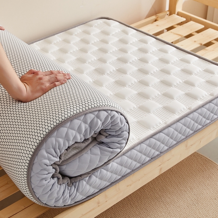 91家纺网 家纺一手货源 找家纺 卡派  2024学生宿舍单人布拉格乳胶记忆棉立体加厚床垫 白色