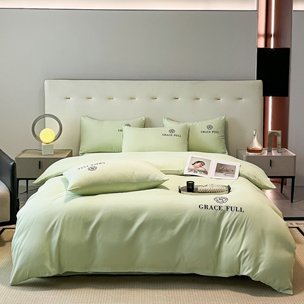 91家纺网 家纺一手货源 找家纺 （总）伊梵居 2025新款梵克系列刺绣水洗棉磨毛四件套