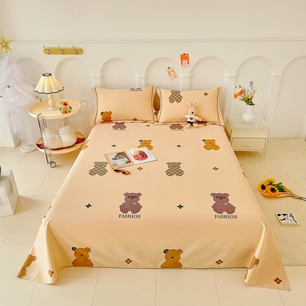 91家纺网 家纺一手货源 找家纺 （总）卡普二店 2024新款全棉磨毛加厚四件套系列-单床单