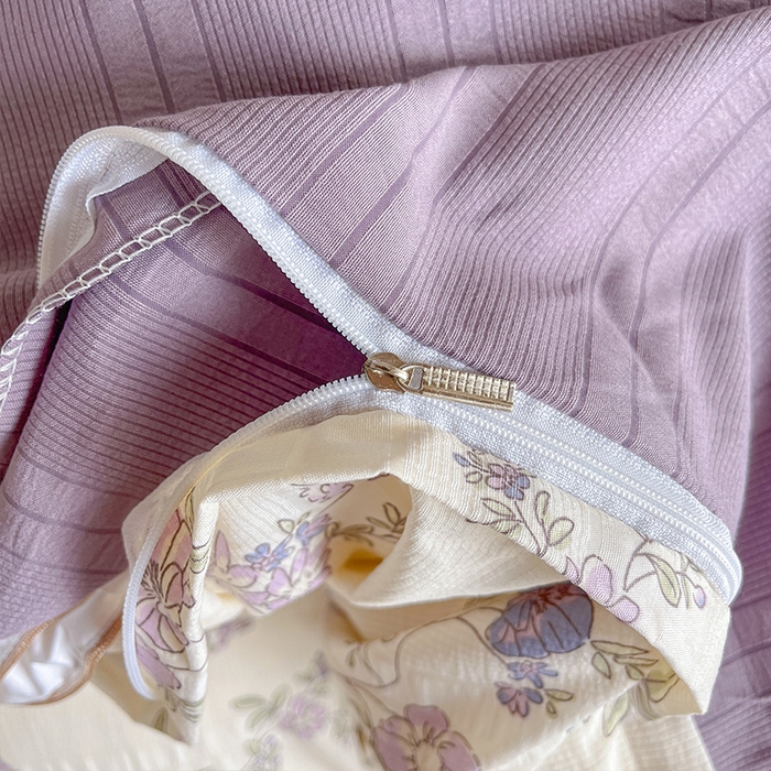 91家纺网 家纺一手货源 找家纺 安哆啦家纺 2024新款A类有氧泡泡纱云纱棉学生季宿舍床三四件套 花园兔