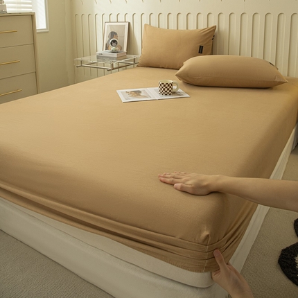 91家纺网 家纺一手货源 找家纺 （总）涵宸家纺 2024新款原棉纯色织标磨毛单品及套件--床笠