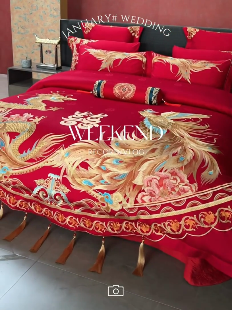 91家纺网 家纺一手货源 找家纺 宏羽纺家纺 2024新款高支高密纯棉提花婚庆套件系列（控价680） 瑞丽龙凤