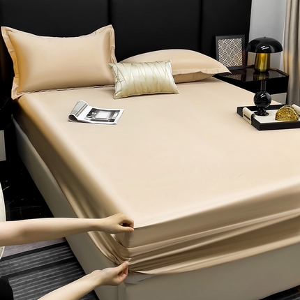 91家纺网 家纺一手货源 找家纺 （总）漫时光 2025新款60s全棉贡缎单床笠和单枕套