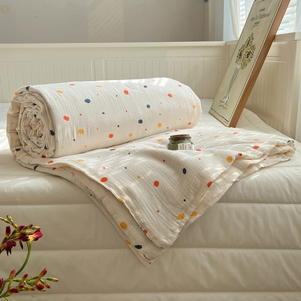 91家纺网 家纺一手货源 找家纺 （总）繁花 2024新款简约亲肤舒适印花水洗棉夏被