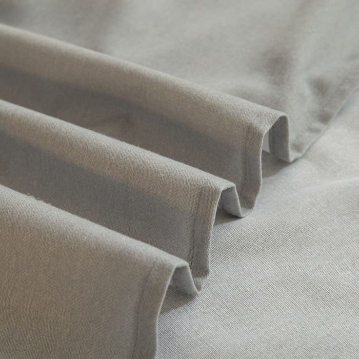 91家纺网 家纺一手货源 找家纺 涵宸家纺 2024新款原棉纯色织标磨毛单品及套件--床单 单床单-浅灰