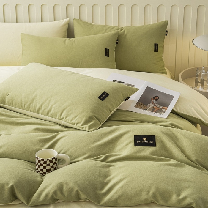 91家纺网 家纺一手货源 找家纺 （总）涵宸家纺 2024新款原棉纯色织标磨毛单品及套件--四件套