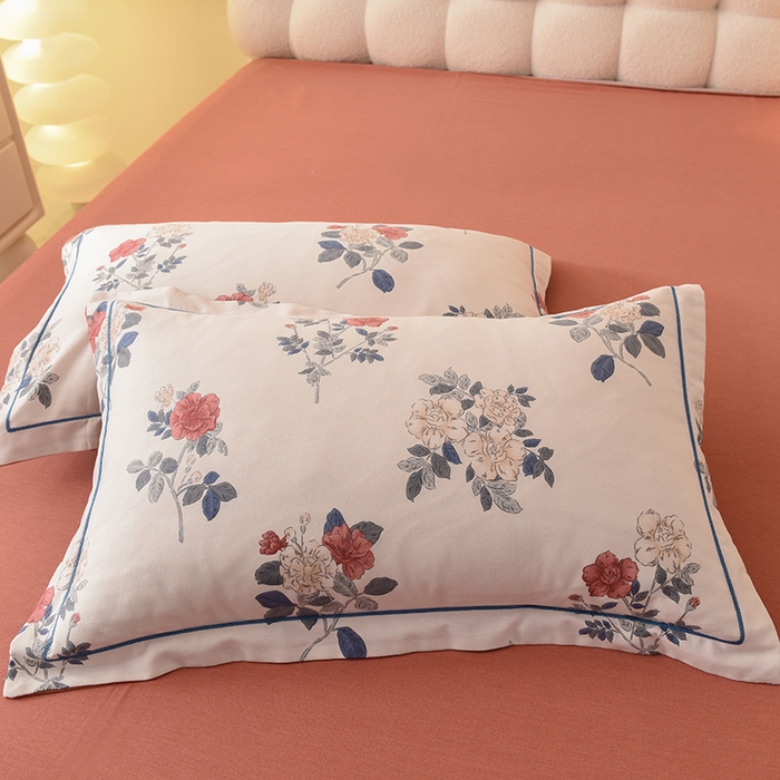 91家纺网 家纺一手货源 找家纺 帛美家纺 2024新款加厚纯棉全棉磨毛印花四件套 繁花香见